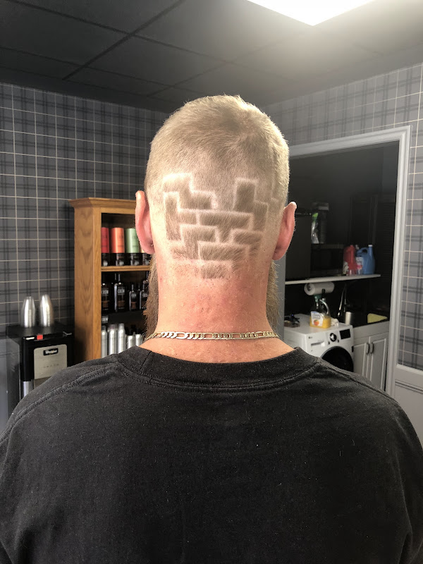 Custom shaved brick design